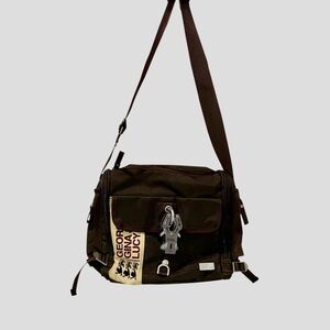 George Gina & Lucy Brown Canvas Messenger Bag with Adjustable Strap